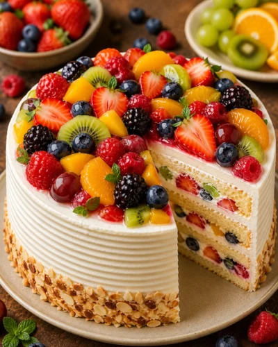 Fruit And Berry Cake